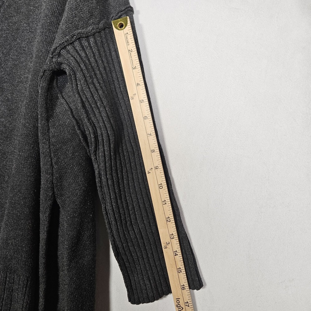 Free Purple Sweater M Orion A Line Tunic Oversized Ribbed Carbon Lagenlook Boho - Picture 6 of 10